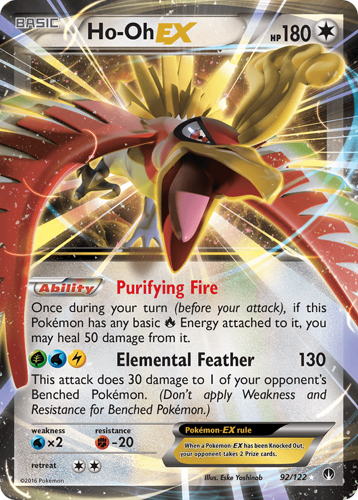 Ho-Oh EX — BREAKpoint #92/122, raw, NM