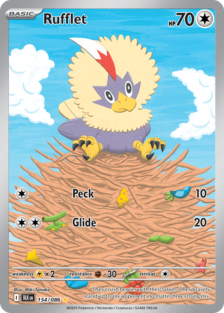 Rufflet — Black Bolt #154/86, PSA 10