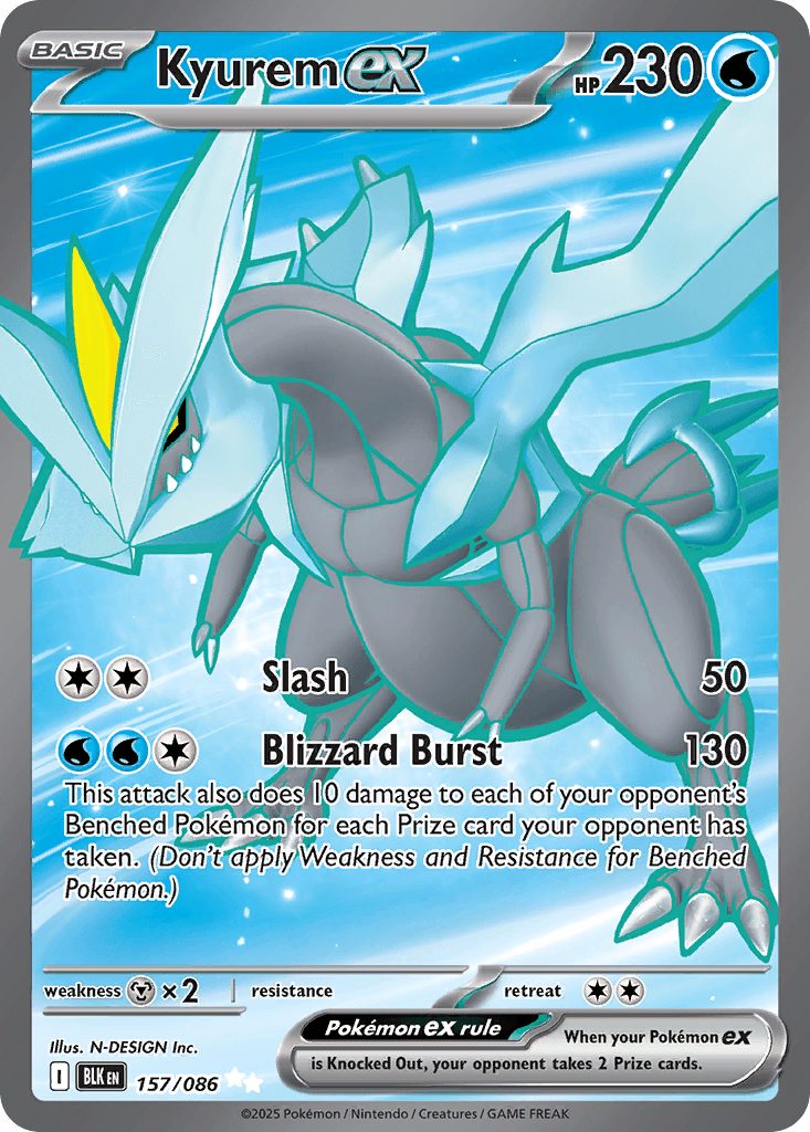Kyurem ex — Black Bolt #157/86, PSA 10