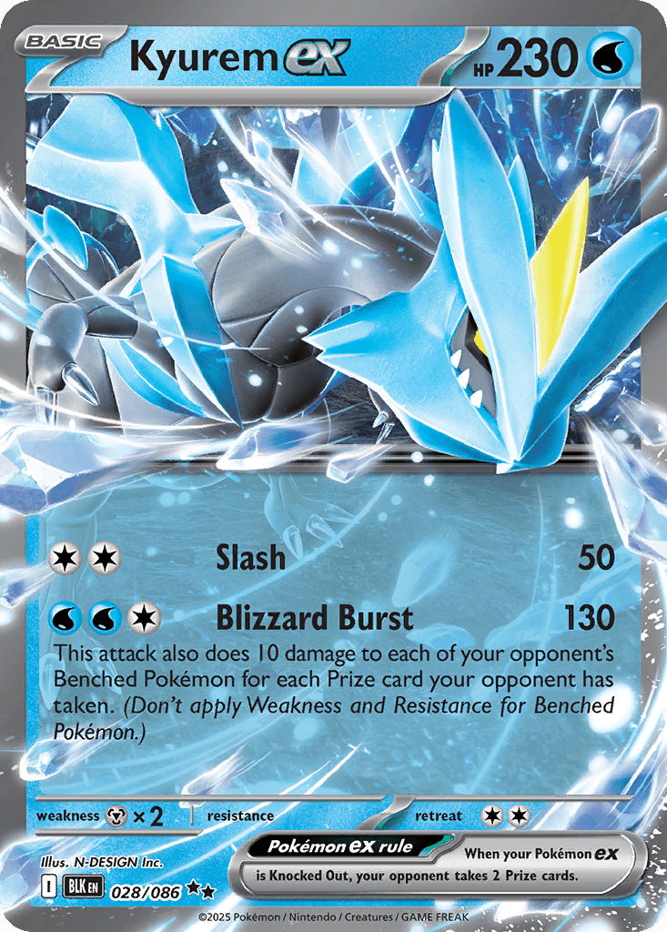 Kyurem ex — Black Bolt #28/86, CGC 10